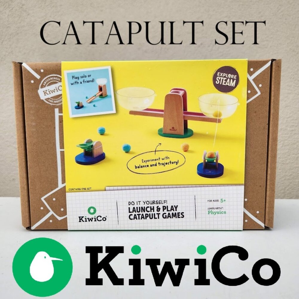 NEW KiwiCo. Launch & Play Catapult Games Science STEM Kit Craft Montessori Kiwi
